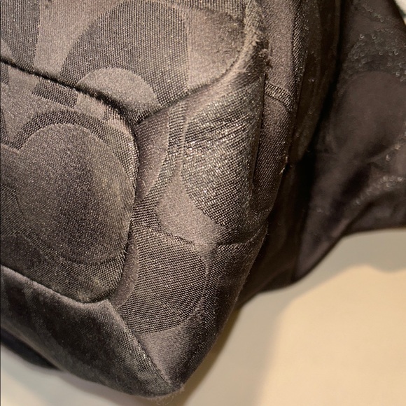 Coach Campbell Izzy Black Metallic Signature Buckle Tote - Picture 10 of 14